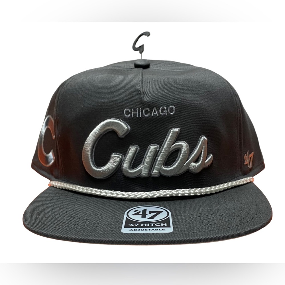 NEW Chicago Cubs 47 Gray Crosstown Retro Script Hitch Snapback Adjustable